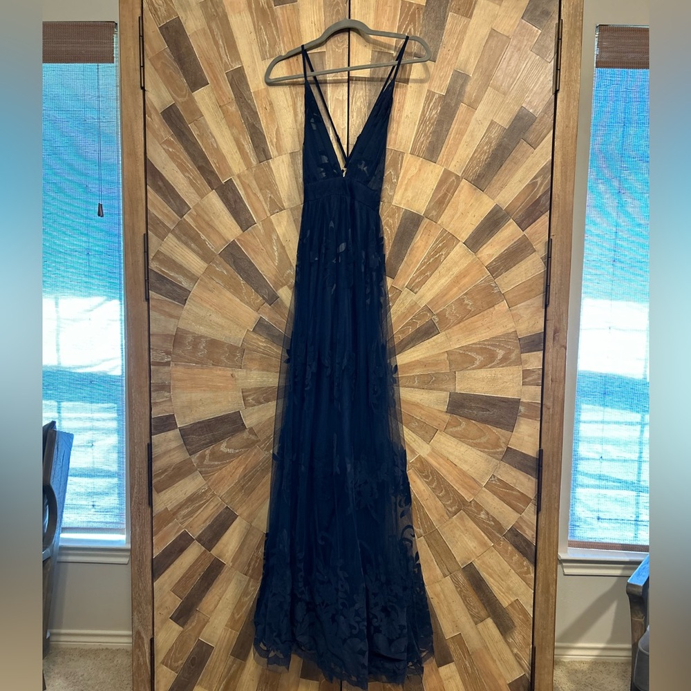 Size Small. never worn navy wedding dress